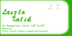 laszlo kalik business card